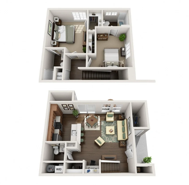 Two-bedroom floor plan